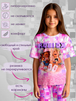 Пижама "Зара и Ларсон",фиолетовый