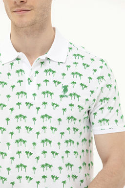 U. S. Polo Assn Мужская зеленая футболка с воротником-поло - U.s. polo assn фото 14