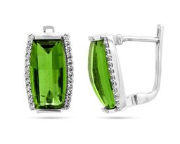 Серьги из серебра султанит, Лика