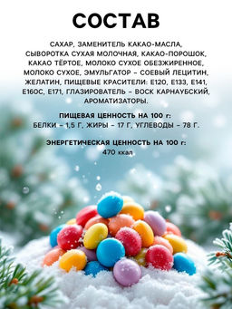 Цена за 2 шт. Шоколадное драже новогоднее Зверята, 25 г - Фабрика счастья фото 2