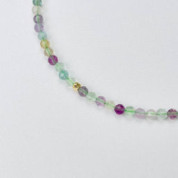 Колье из Флюорита с подвеской из Аметиста 38 см +