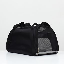 Сумка-переноска сетчатая, 48 х 26 х 31 см, черная - Пижон фото 3