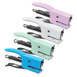 Степлер плаер №10 до 20 листов, скобы 10, для сшивания на весу. стальной, МИКС