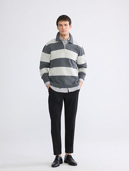 Polo Yaka Y?n Kar???ml? Erkek Triko Kazak