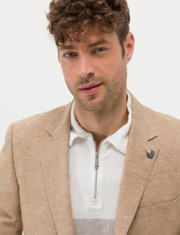 Camel Ekstra Slim Fit Keten Kar___ml_ Blazer Ceket
