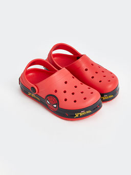 Spiderman Bask?l? Erkek ?ocuk Plaj Sandaleti