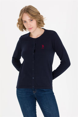 U. S. Polo Assn Женский темно-синий базовый трикотажный кардиган - U.s. polo assn фото 9