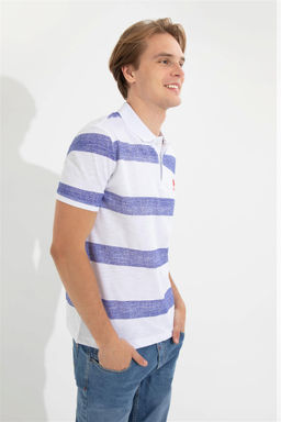 U. S. Polo Assn Мужская синяя футболка с воротником-поло - U.s. polo assn фото 7