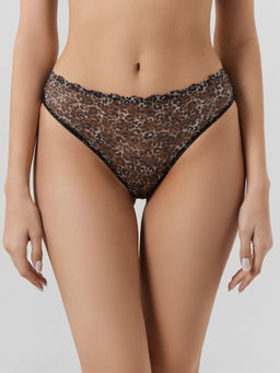 Цена за 2 штуки! Трусы женские леопардовые из сеточки - Mark formelle фото 2