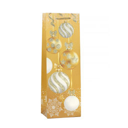 Цена за 12 шт. Пакет подарочный 12х35х9 Новый год / 424 /уп 12/960/под бутылку микс - ГалеонТрейд фото 4