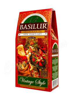 Коллекция Винтаж / Новогодний подарок / (71358) КАРТОН черн. вес 85 г (BASILUR)