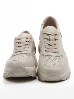 03-A195-5A BEIGE Кроссовки женские (натуральная кожа)