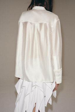 CAMISA BOLSILLO BORDADO ZW COLLECTION / Blanco - Zara фото 3