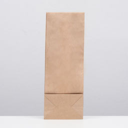 Цена за 100 шт. Пакет крафт бумажный фасовочный, прямоугольное дно 12×8×33 см