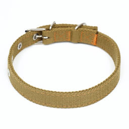 Ошейник брезентовый двухслойный, 52 х 2 см, песочный - Пижон фото 2