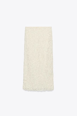 ZW COLLECTION BEADED MIDI SKIRT - Zara фото 6