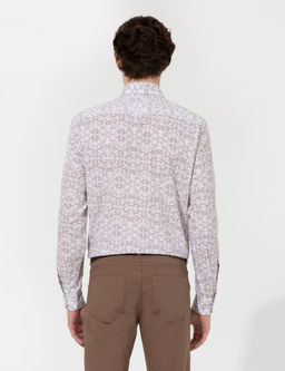 A__k Kahverengi Slim Fit Kanvas Pantolon
