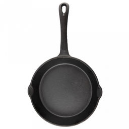 Сковорода чугунная д20см, h4,5см, длина 35,5см, литая ручка, "My Real Iron Cook" (Китай)
