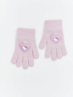 Hello Kitty Bask?l? K?z ?ocuk Triko Eldiven
