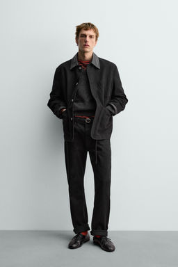 LEATHER COMBINATION JACKET AARON LEVINE X ZARA  фото 10