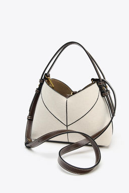 CONTRAST CANVAS MINI TOTE BAG - Zara фото 9