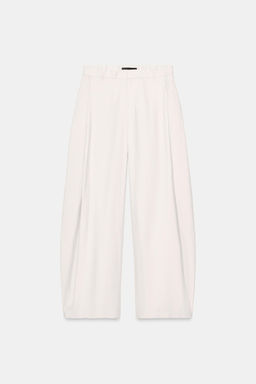 PANTAL?N FLUIDO PLIEGUES / Gris claro - Zara фото 3