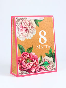 Пакет подарочный ламинированный вертикальный Счастье, L 31?40?12 см - UPAK LAND фото 2