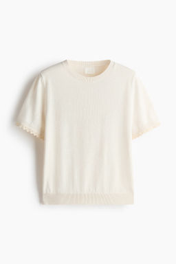 Top de punto fino con ribetes de encaje - H&m фото 2