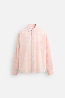 TEXTURED CHECK SHIRT - Zara фото 7