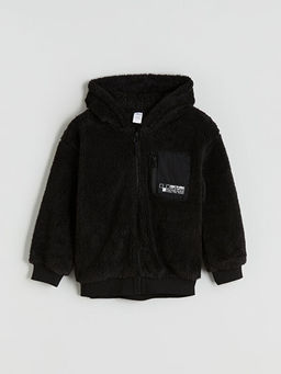 Kap??onlu Bask?l? Erkek ?ocuk Pel?? H?rka