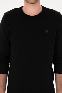 Erkek Slim Fit Bisiklet Yaka Siyah Basic Kazak - U.s. polo assn фото 6