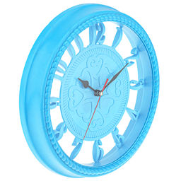 Часы настенные Любовь д24,5х4,4см, циферблат голубой, пластм. голубой, в коробке (Китай) - Домашняя мода фото 2
