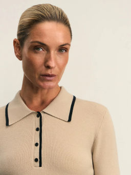 Джемпер-поло с вискозой в составе / Zarina  фото 6