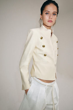 CHAQUETA ENTALLADA BOTONES ZW COLLECTION / Crudo - Zara фото 2