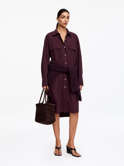 Vestido camisero de algod?n