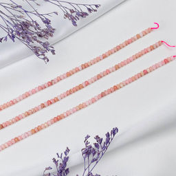 Бусины для украшений из розового Опала (130 бусин)