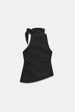 TOP WITH KNOT AND TOPSTITCHING - Zara фото 9