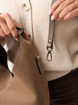 Замшевая сумка Rebecca DBR 31370 серо-коричневый фото 9