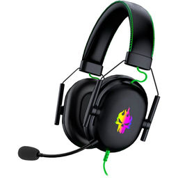 Наушники с микрофоном Smartbuy "Ghost" полноразмерные (SBHG9790) черные, кабель 2.4м, подсветка, 2*3,5мм + USB