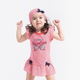 CRB wear/CSKG 62701-25-273 Платье модель туника для девочки, малиновый/Ex.Cherubino  фото 4