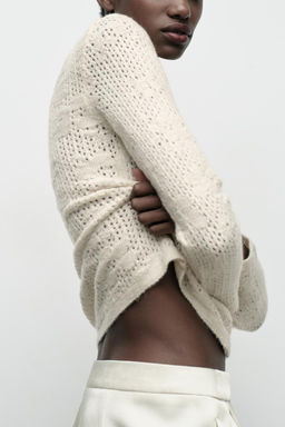 ROMANTIC POINTELLE KNIT CARDIGAN - Zara фото 3