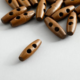 Пуговицы дерево для творчества 2 прокола «Цилиндр», набор 20 шт., 4×1.1×1.1 см