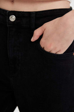 Lina Comfort Mom с высокой талией, удобная посадка, легкие, облегающие, до щиколотки, джинсовые брюки - Defacto фото 6