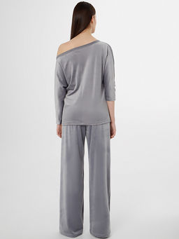 Комплект домашний женский велюровый серый