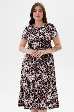 Платье женское из кулирки Кармелита 2 цветок кофе - Амадэль фото 4