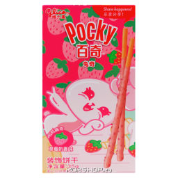 Палочки со вкусом клубничного молока Pocky Animals Glico, Китай, 35 г Акция