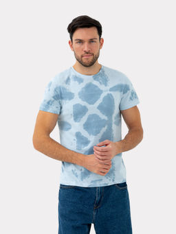 Футболка мужская синяя в технике тай-дай синий тайдай 111773-1 - Mark formelle фото 5