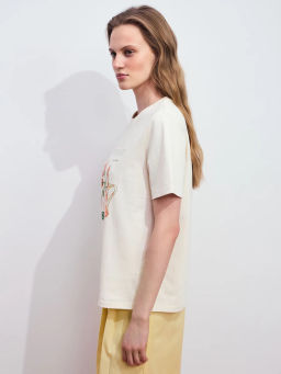 Футболка из хлопка с принтом ZR2605023411-9 / Zarina