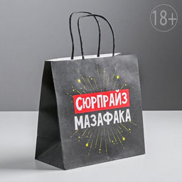 Пакет подарочный Сюрпрайз, 22 х 22 х 11 см