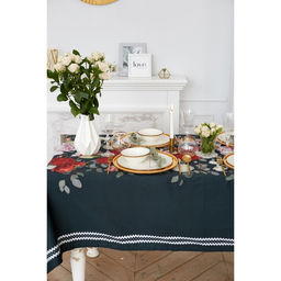 Скатерть Этель Flowers 180х147 см, 100% хлопок, саржа 190 г/м2  фото 3